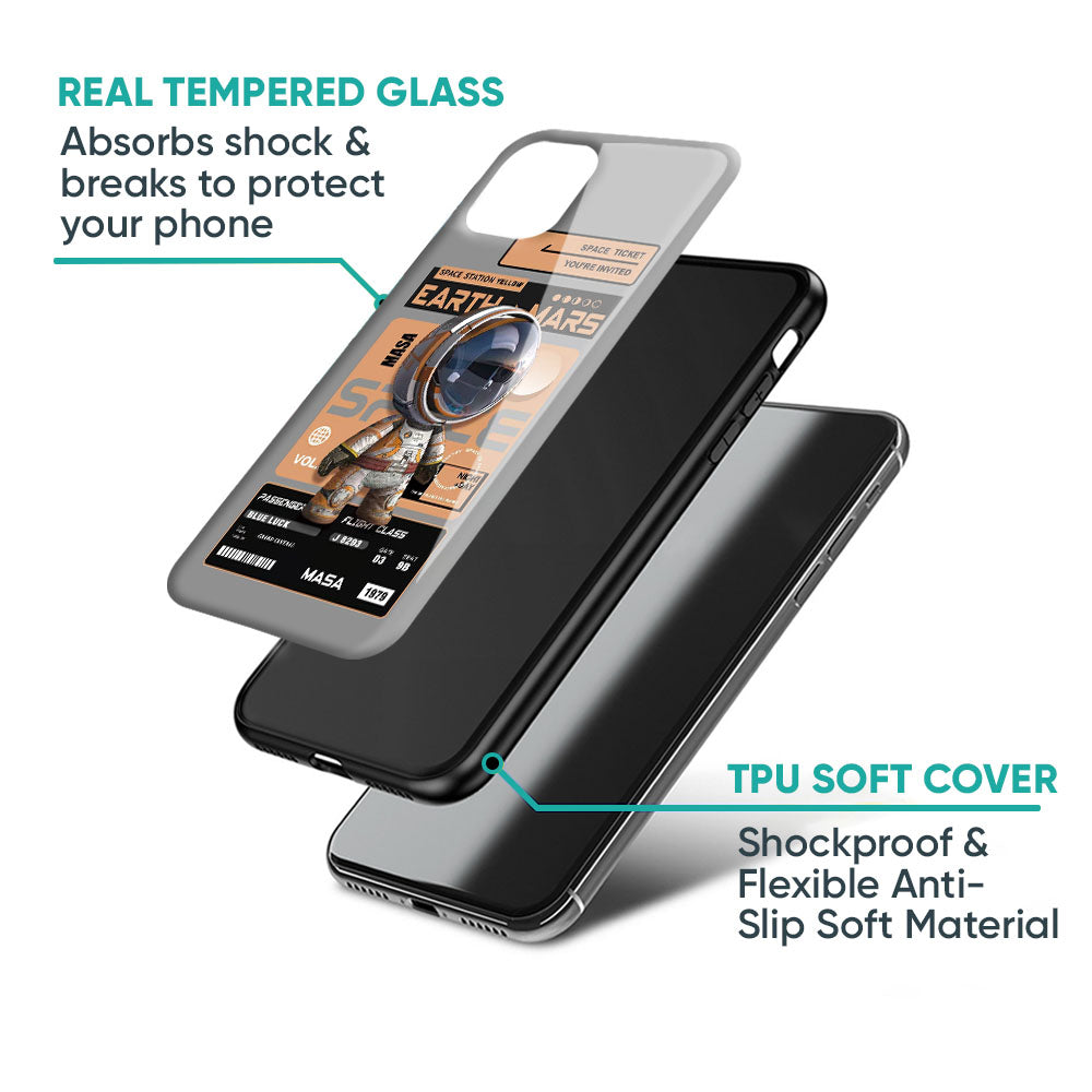 Space Ticket Glass Case for iPhone 17 Pro Max