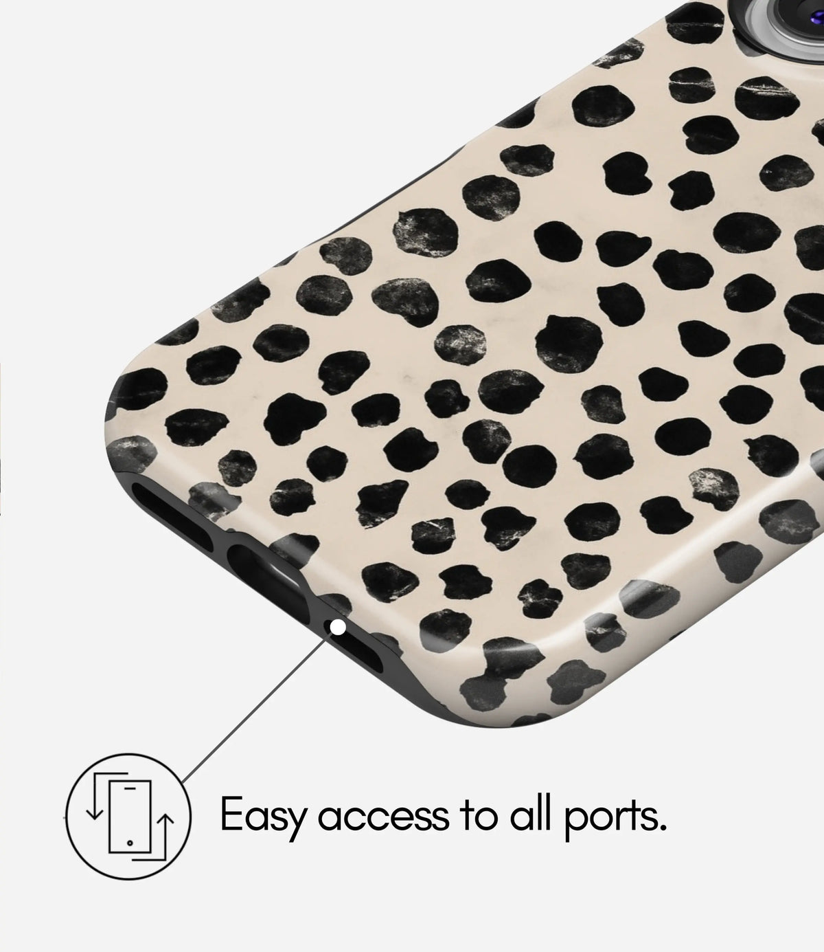Dot Dash Premium Tough Shining Phone Case (Double Layer) Available For All iPhone Models