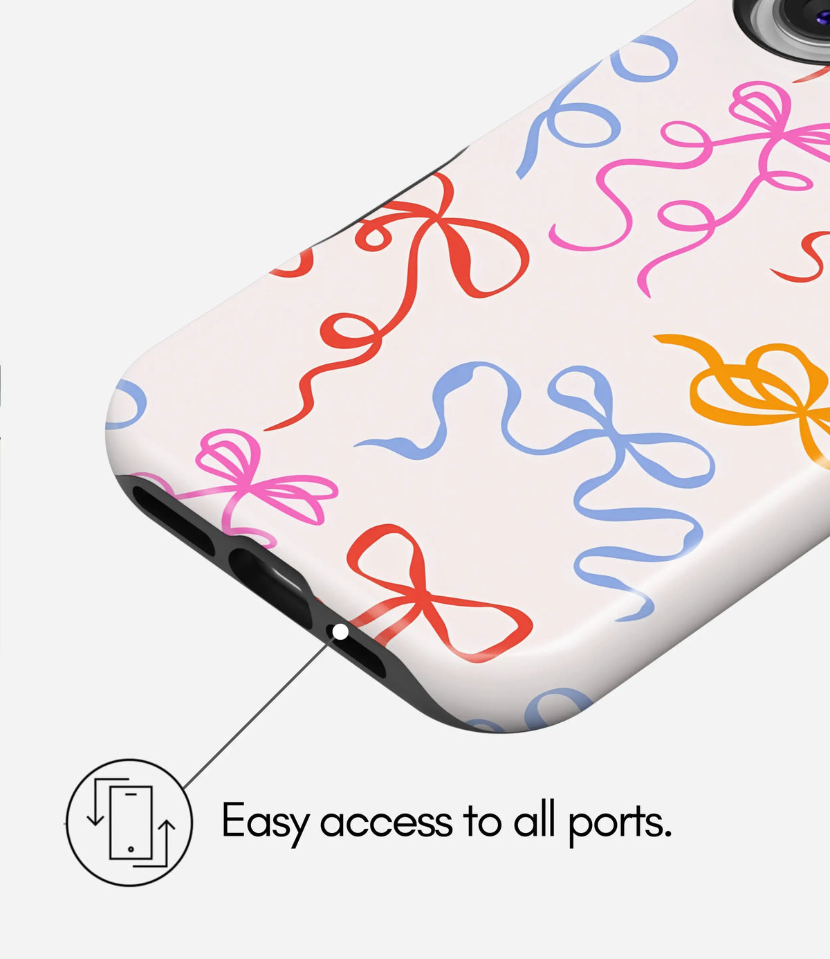 Colorpop Ribbons Premium Tough Shining Phone Case (Double Layer) Available For All iPhone Models