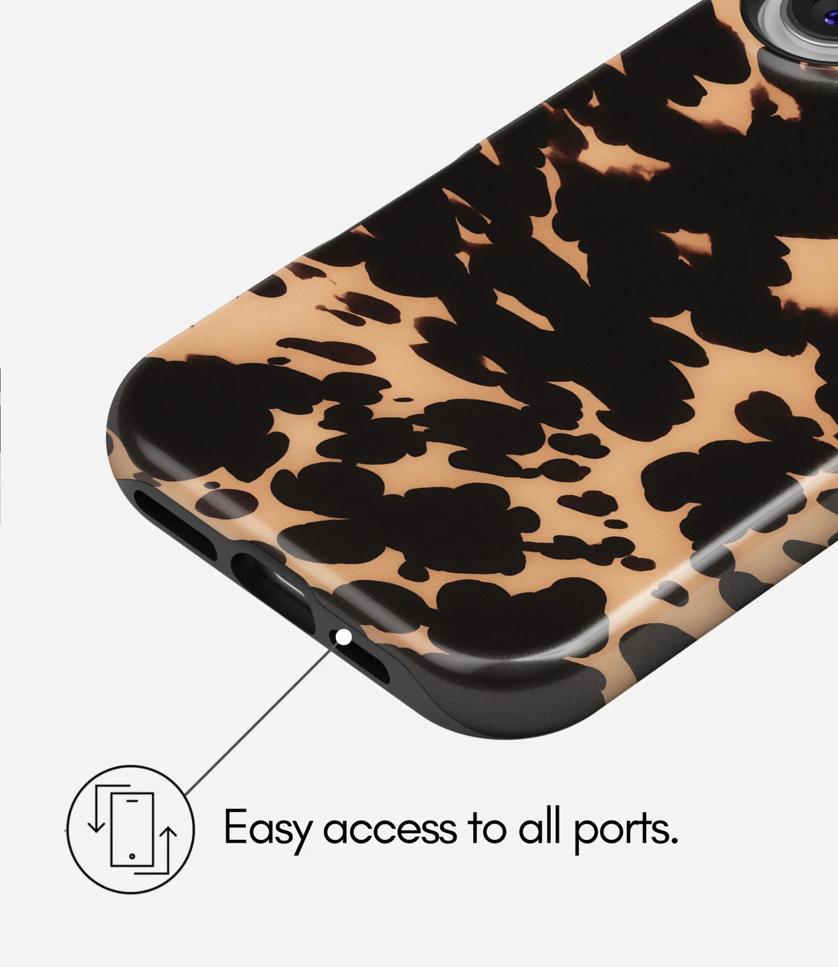 Amber Tortoiseshell Premium Tough Shining Phone Case (Double Layer) Available For All iPhone Models