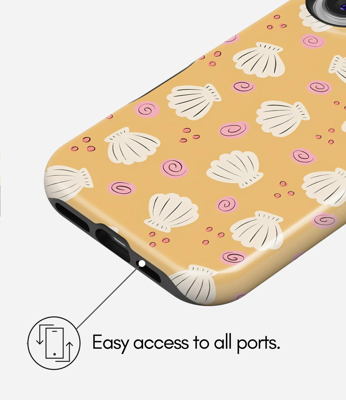 Golden Shells Premium Tough Shining Phone Case (Double Layer) Available For All iPhone Models