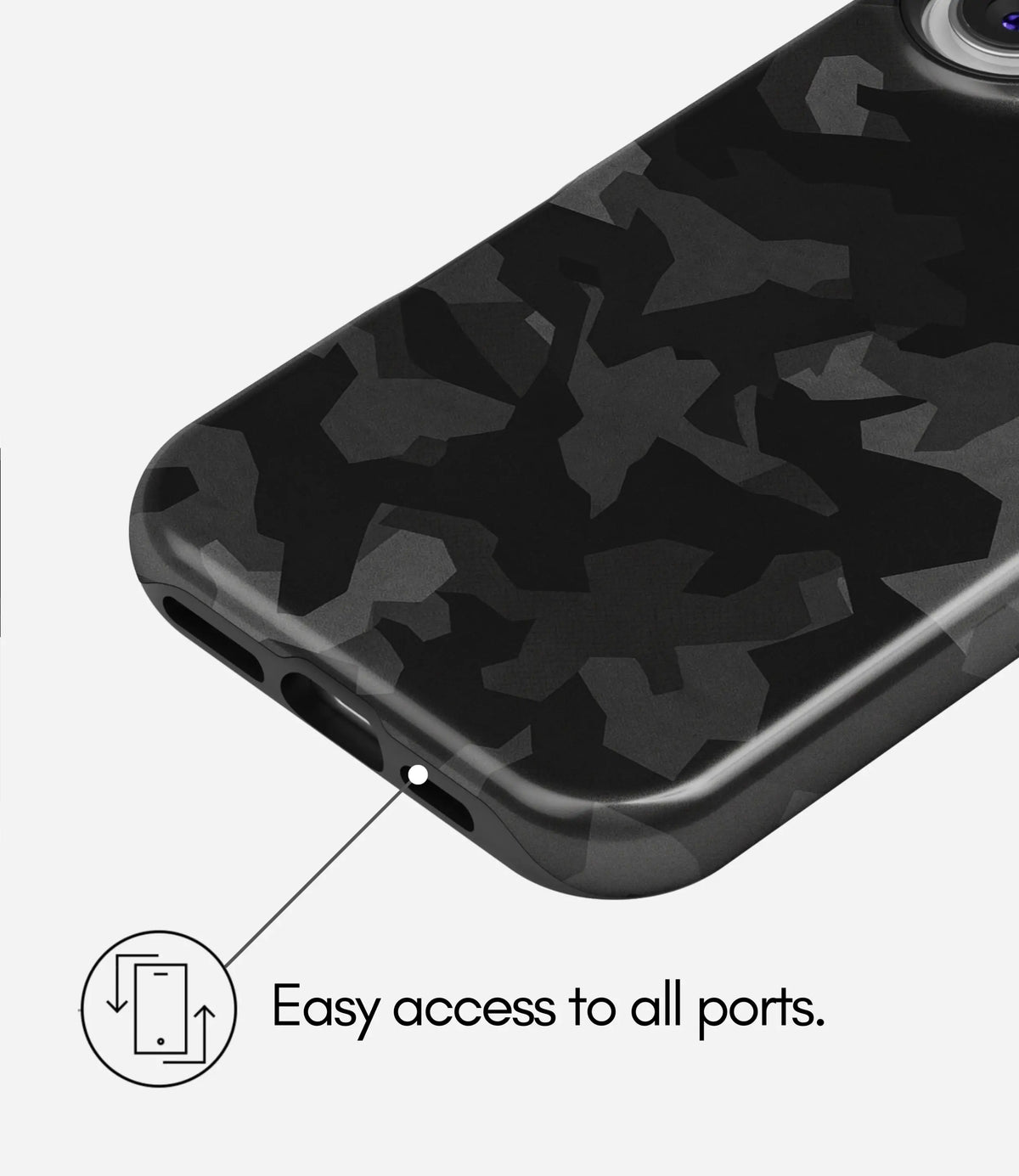 Stealth Night Camo Premium Tough Shining Phone Case (Double Layer) Available For All iPhone Models