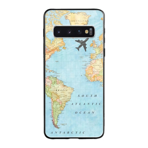 Travel Map Glossy Case for Samsung Galaxy S10