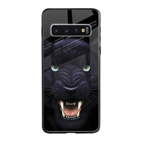 Angry Black Leopard Glossy Case for Samsung Galaxy S10