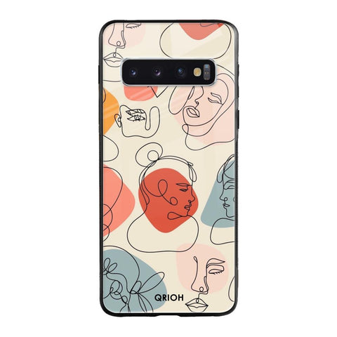 Abstract Faces Glossy Case for Samsung Galaxy S10