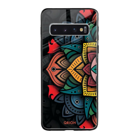 Retro Gorgeous Flower Glossy Case for Samsung Galaxy S10