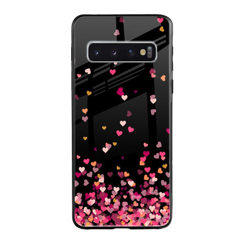 Heart Rain Fall Glossy Case For Samsung Galaxy S10