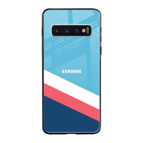 Pink & White Stripes Glossy Case For Samsung Galaxy S10