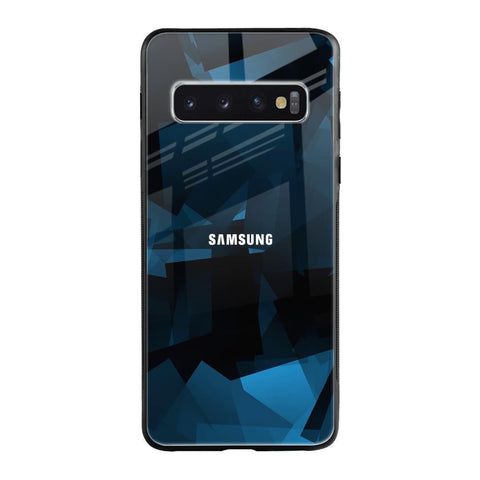 Polygonal Blue Box Glossy Case For Samsung Galaxy S10