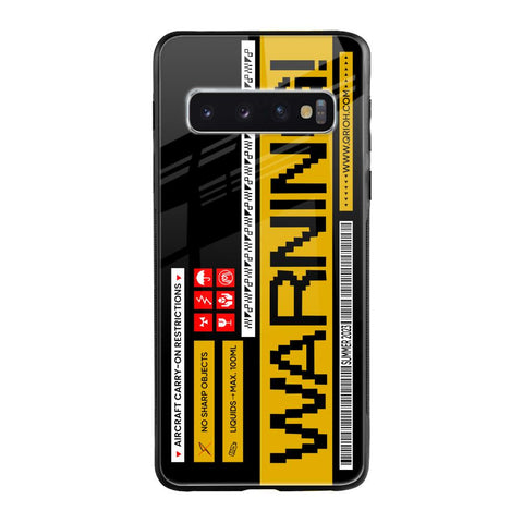 Aircraft Warning Glossy Case for Samsung Galaxy S10 Plus