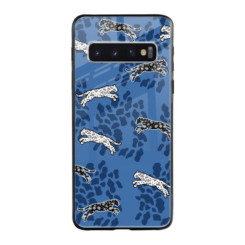 Blue Cheetah Glossy Case for Samsung Galaxy S10 Plus