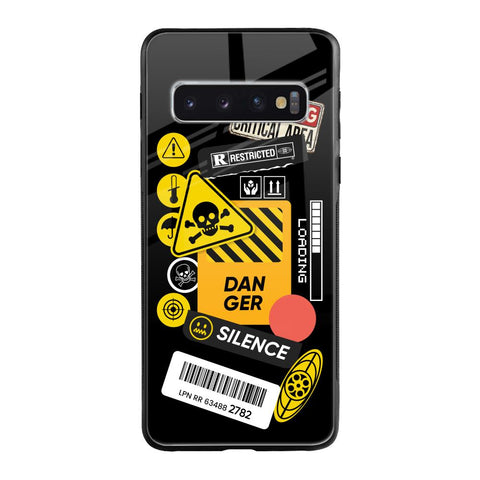 Danger Signs Glossy Case for Samsung Galaxy S10 Plus