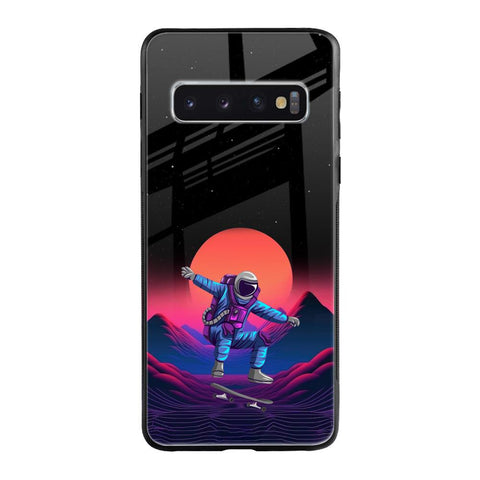 Retro Astronaut Glossy Case for Samsung Galaxy S10 Plus