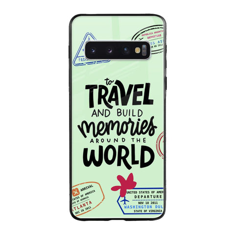 Travel Stamps Glossy Case for Samsung Galaxy S10 Plus