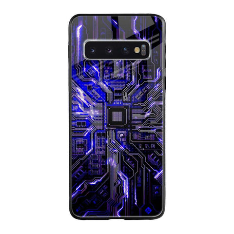 Techno Color Pattern Glossy Case For Samsung Galaxy S10 Plus