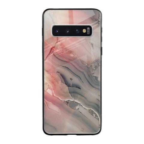 Pink And Grey Marble Glossy Case For Samsung Galaxy S10 Plus
