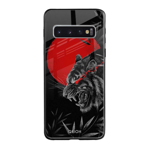 Red Moon Tiger Glossy Case for Samsung Galaxy S10 Plus