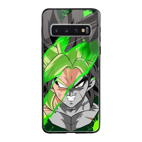 Anime Green Splash Glossy Case for Samsung Galaxy S10 Plus