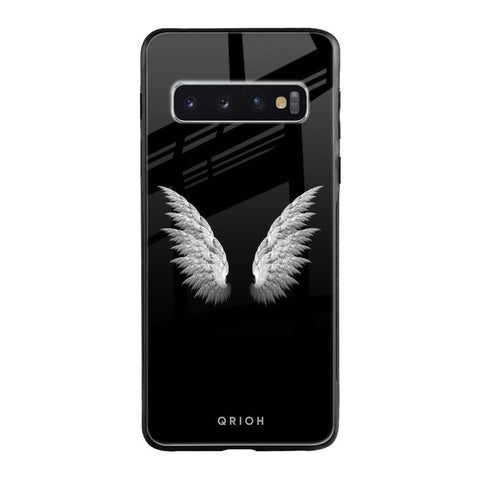 White Angel Wings Glossy Case for Samsung Galaxy S10 Plus