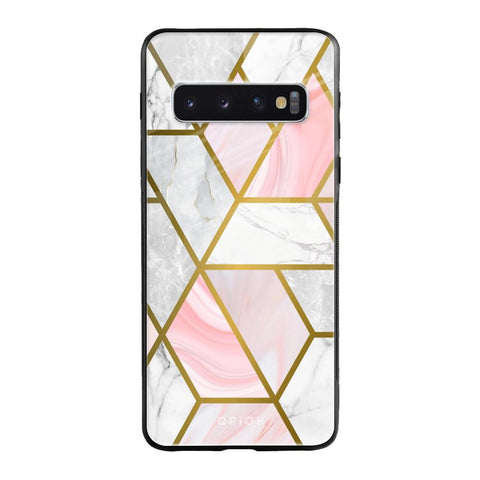 Geometrical Marble Glossy Case for Samsung Galaxy S10 Plus