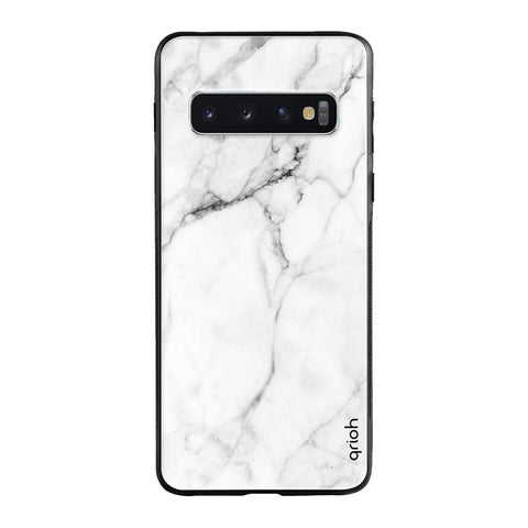 Modern White Marble Glossy case for Samsung Galaxy S10 Plus