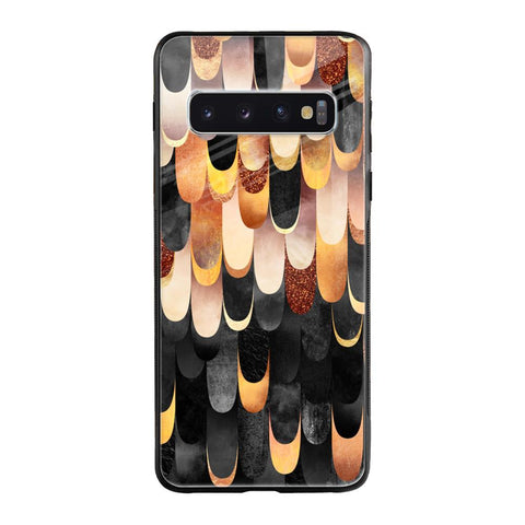 Bronze Abstract Glossy Case for Samsung Galaxy S10 Plus