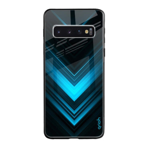 Vertical Blue Arrow Glossy Case For Samsung Galaxy S10 Plus