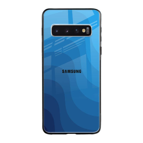 Blue Wave Abstract Glossy Case for Samsung Galaxy S10 Plus