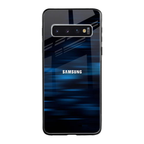 Blue Rough Abstract Glossy Case for Samsung Galaxy S10 Plus
