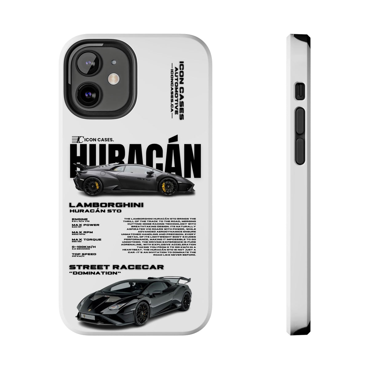 Lamborghini Huracan STO White Premium Tough Shining Phone Case (Double Layer) Available For All iPhone Models