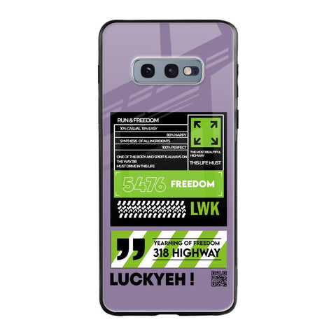 Run & Freedom Glossy Case for Samsung Galaxy S10E
