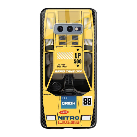 Yellow Racing Car Glossy Case for Samsung Galaxy S10E