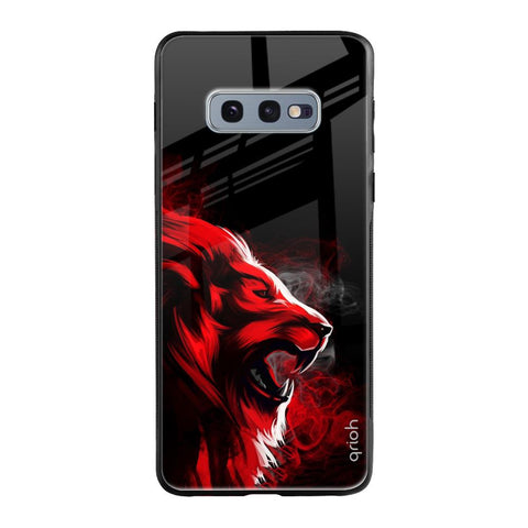 Red Angry Lion Glossy Case for Samsung Galaxy S10E