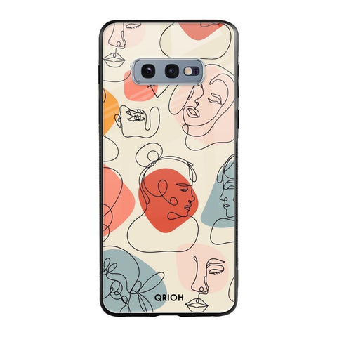 Abstract Faces Glossy Case for Samsung Galaxy S10E