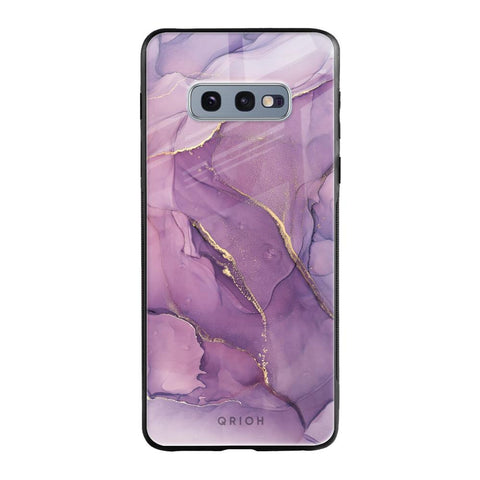 Purple Gold Marble Glossy Case for Samsung Galaxy S10E