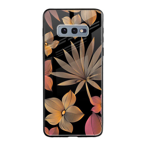 Lines Pattern Flowers Glossy Case for Samsung Galaxy S10E