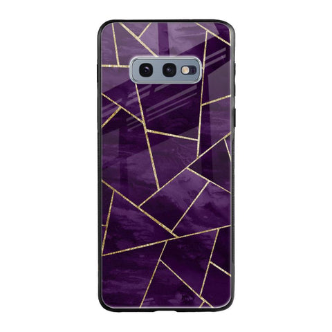Geometric Purple Glossy Case For Samsung Galaxy S10E