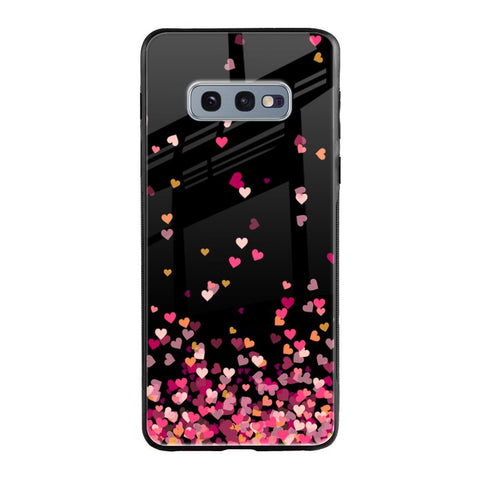 Heart Rain Fall Glossy Case For Samsung Galaxy S10E