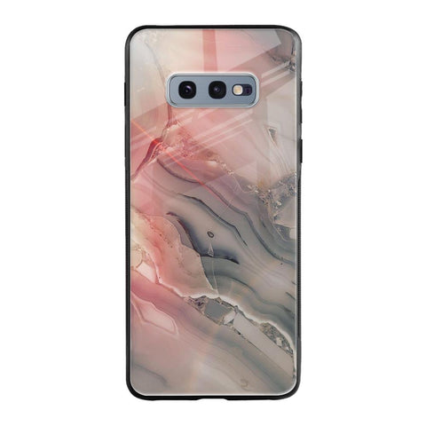 Pink And Grey Marble Glossy Case For Samsung Galaxy S10E