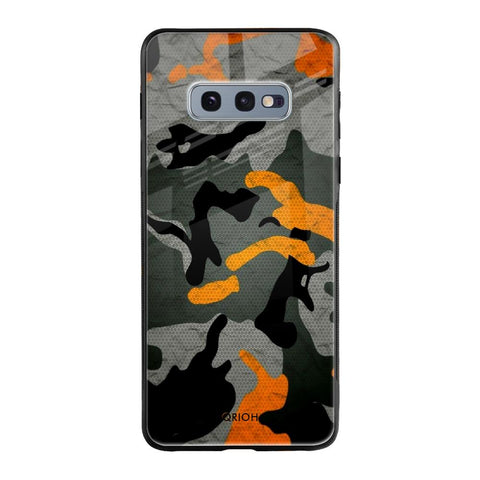 Camouflage Orange Glossy Case For Samsung Galaxy S10E
