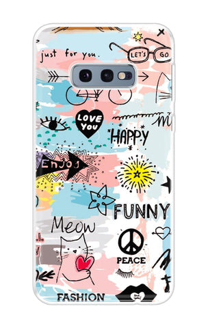 Happy Doodle Soft Cover for Samsung Galaxy S10e