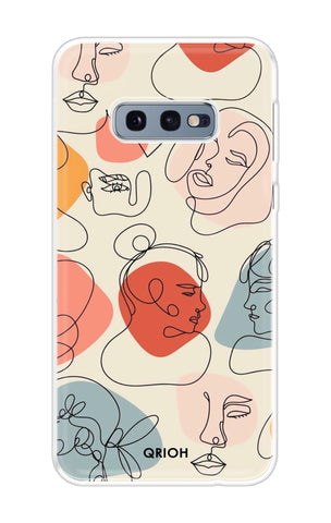 Abstract Faces Soft Cover for Samsung Galaxy S10e