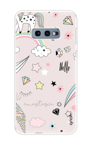Unicorn Doodle Soft Cover For Samsung Galaxy S10e