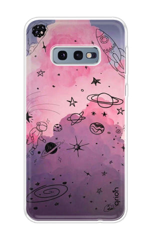 Space Doodles Art Soft Cover For Samsung Galaxy S10e