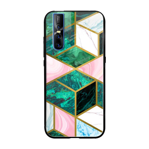 Seamless Green Marble Glossy Case for Vivo V15 Pro