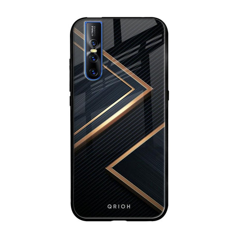 Sleek Golden & Navy Glossy Case for Vivo V15 Pro