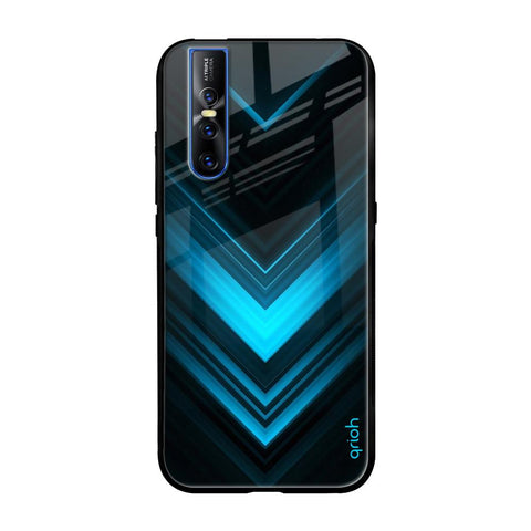 Vertical Blue Arrow Glossy Case For Vivo V15 Pro