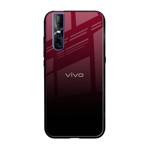 Wine Red Glossy Case For Vivo V15 Pro