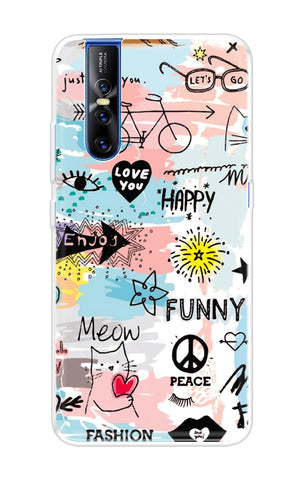Happy Doodle Soft Cover for Vivo V15 Pro