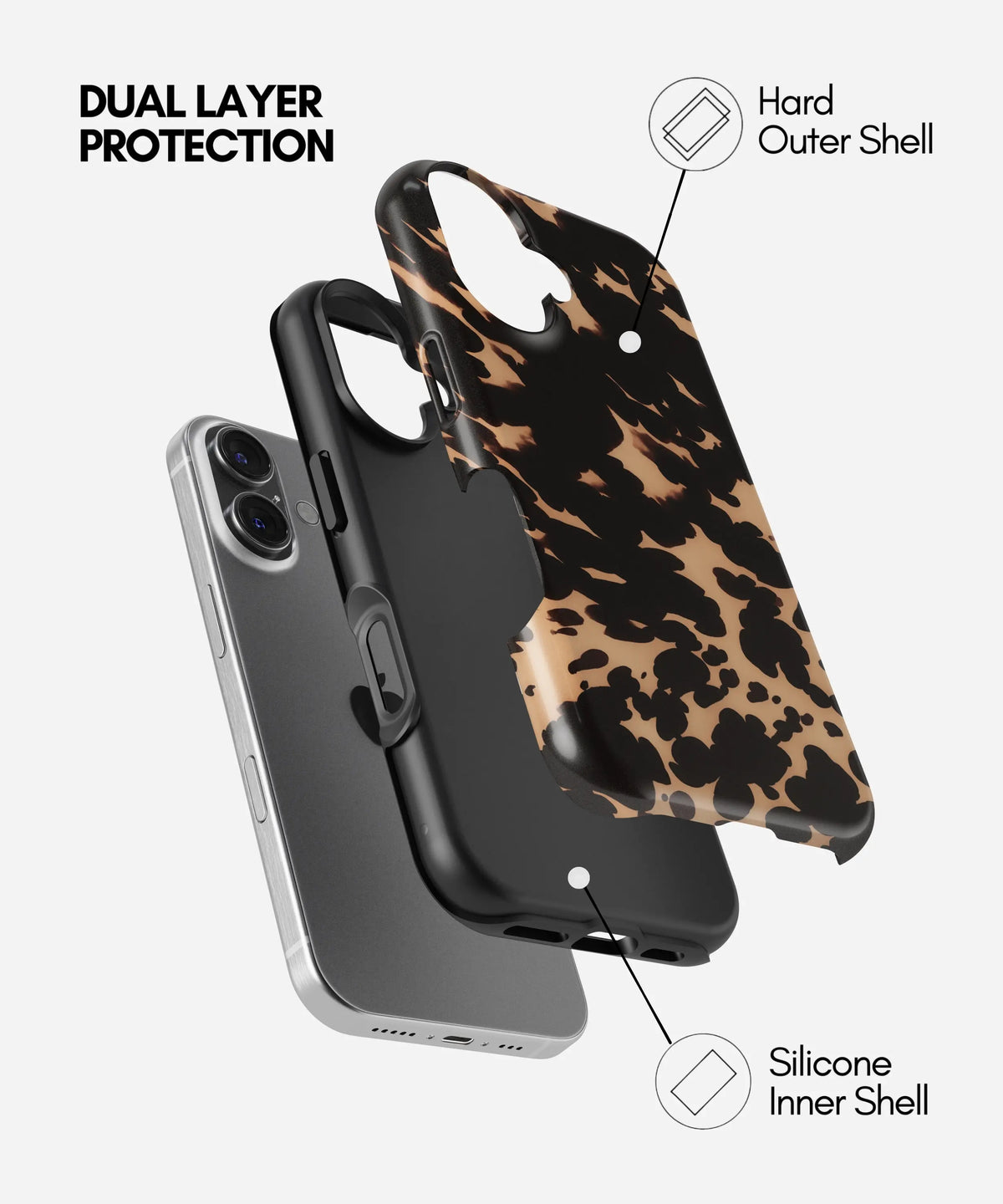 Amber Tortoiseshell Premium Tough Shining Phone Case (Double Layer) Available For All iPhone Models